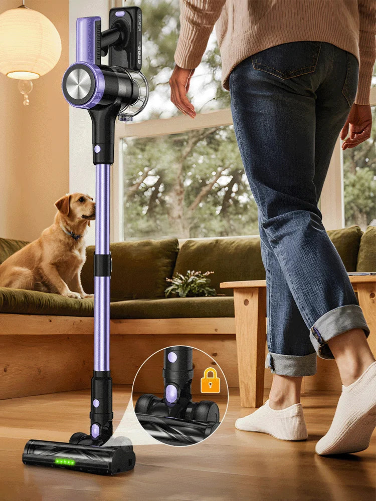 Ultra-Powerful Cordless Vacuum Cleaner | 500W Motor, 55KPA Suction, 60-Min Runtime, LED Smart Display & Pet Hair Removal
