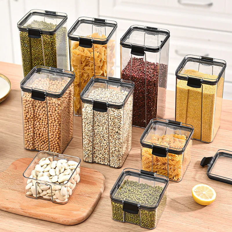 Airtight Food Storage Containers Set – Large Capacity Kitchen Organizer for Rice, Grains, Cereal & Dry Food (1-4PCS)