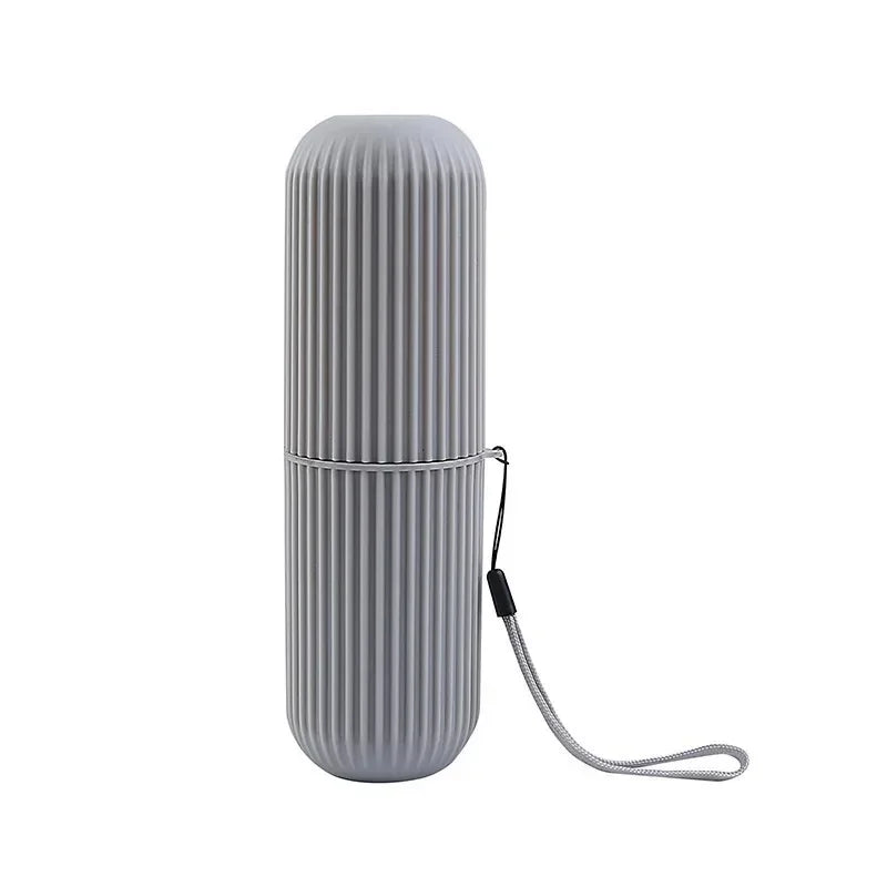 Travel Toothbrush Holder with Toothpaste Compartment – Lightweight Portable Organizer