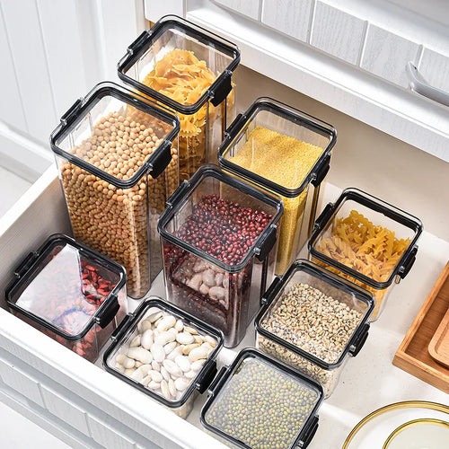 Airtight Food Storage Containers Set – Large Capacity Kitchen Organizer for Rice, Grains, Cereal & Dry Food (1-4PCS)