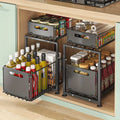 SmartSlide™ Under Sink Storage Organizer – Adjustable Metal Shelf for Kitchen & Bathroom