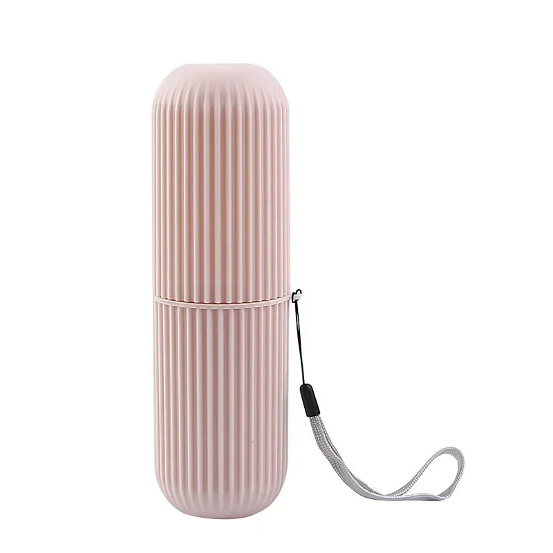 Travel Toothbrush Holder with Toothpaste Compartment – Lightweight Portable Organizer