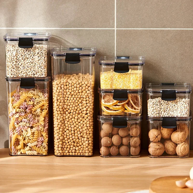 Airtight Food Storage Containers Set – Large Capacity Kitchen Organizer for Rice, Grains, Cereal & Dry Food (1-4PCS)