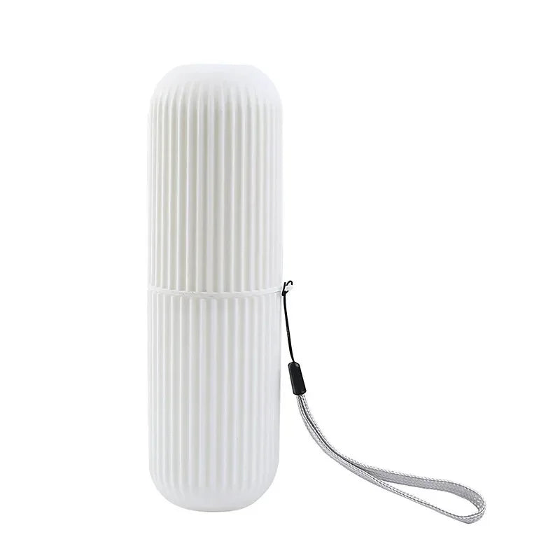 Travel Toothbrush Holder with Toothpaste Compartment – Lightweight Portable Organizer