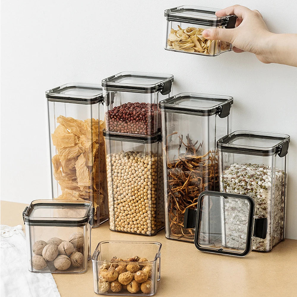 Airtight Food Storage Containers Set – Large Capacity Kitchen Organizer for Rice, Grains, Cereal & Dry Food (1-4PCS)