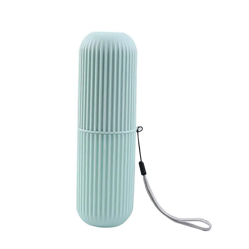 Travel Toothbrush Holder with Toothpaste Compartment – Lightweight Portable Organizer