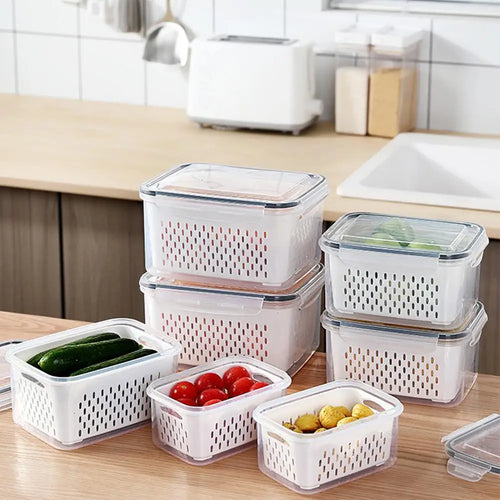 FreshKeep™ Produce Storage Bin with Drain Basket