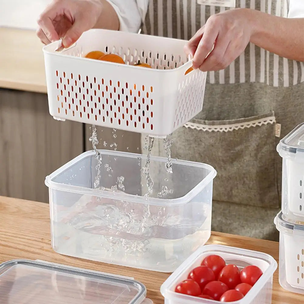 FreshKeep™ Produce Storage Bin with Drain Basket