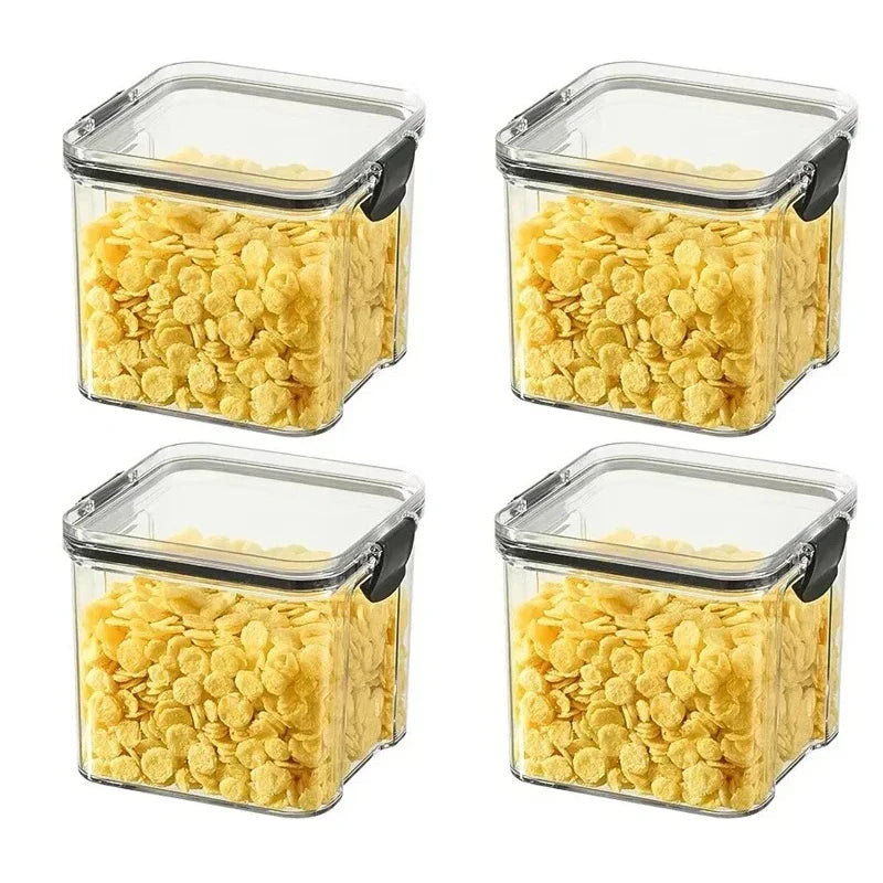Airtight Food Storage Containers Set – Large Capacity Kitchen Organizer for Rice, Grains, Cereal & Dry Food (1-4PCS)